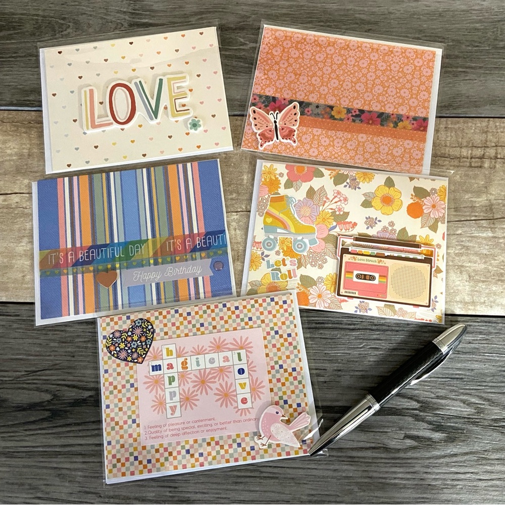 Set Of 5 Blank All Occasion Note Cards